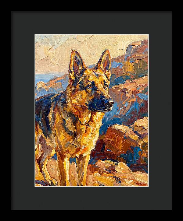 German Shepherd In The Mediterranean