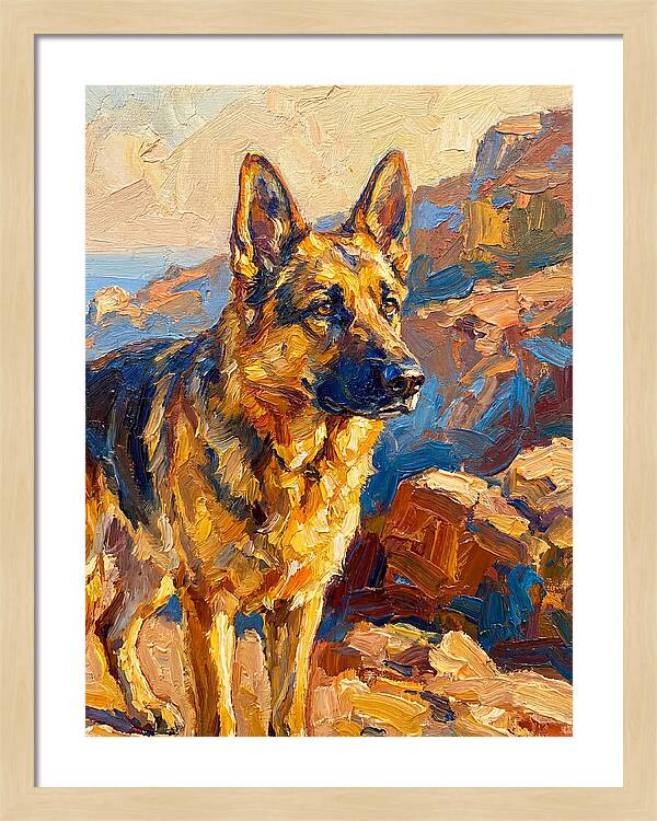 German Shepherd In The Mediterranean