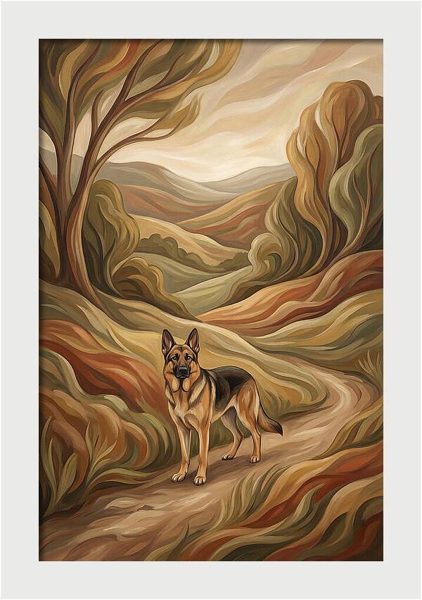 German Shepherd Standing Proudly