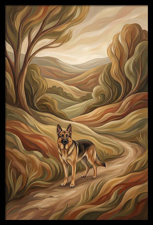 German Shepherd Standing Proudly