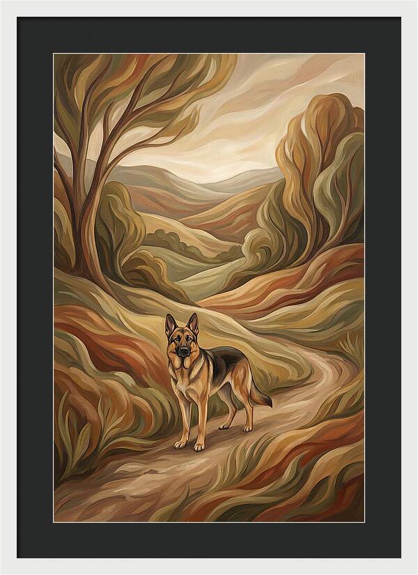 German Shepherd Standing Proudly
