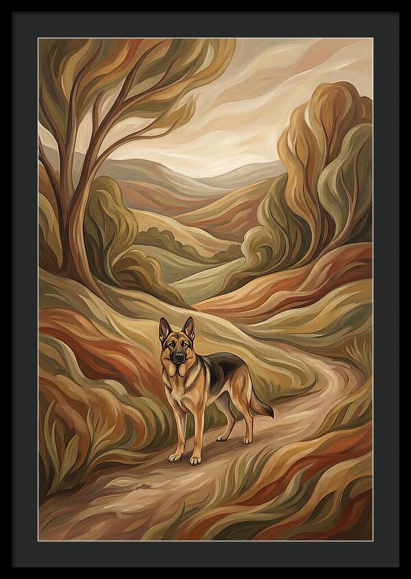 German Shepherd Standing Proudly
