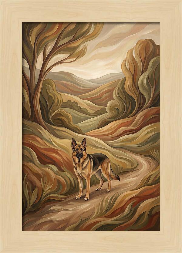 German Shepherd Standing Proudly