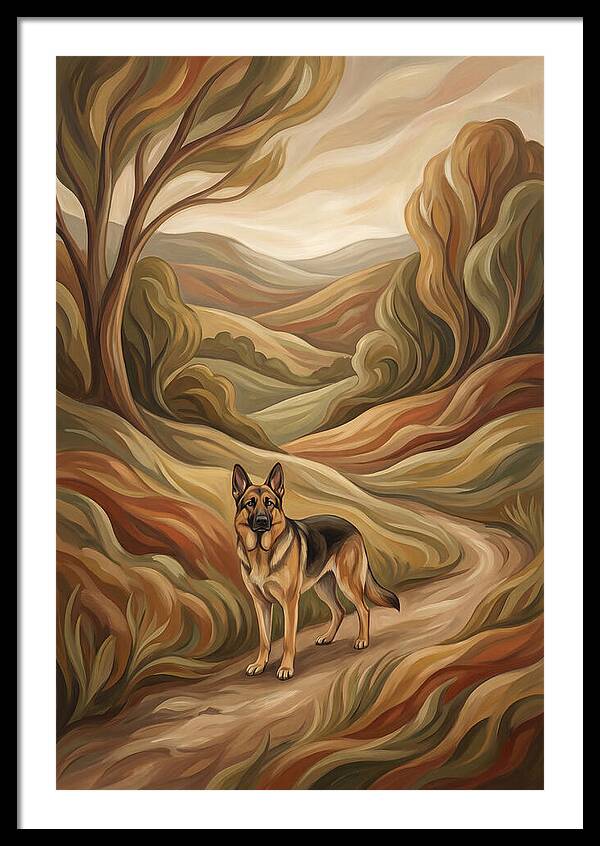 German Shepherd Standing Proudly