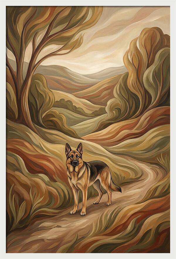 German Shepherd Standing Proudly