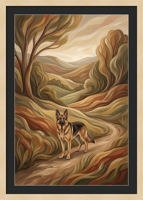 German Shepherd Standing Proudly