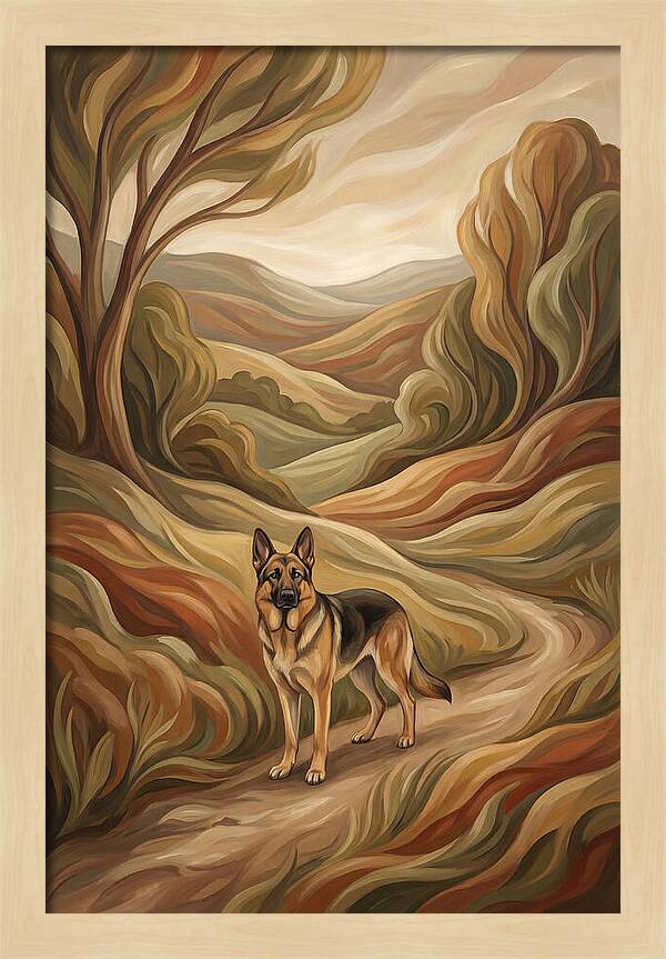 German Shepherd Standing Proudly