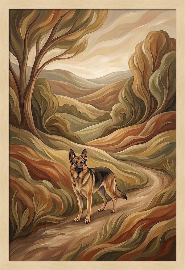 German Shepherd Standing Proudly