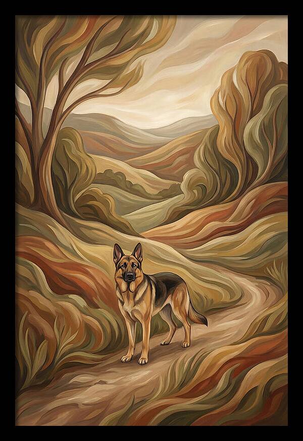 German Shepherd Standing Proudly