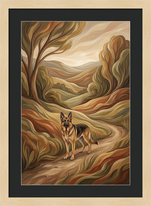 German Shepherd Standing Proudly