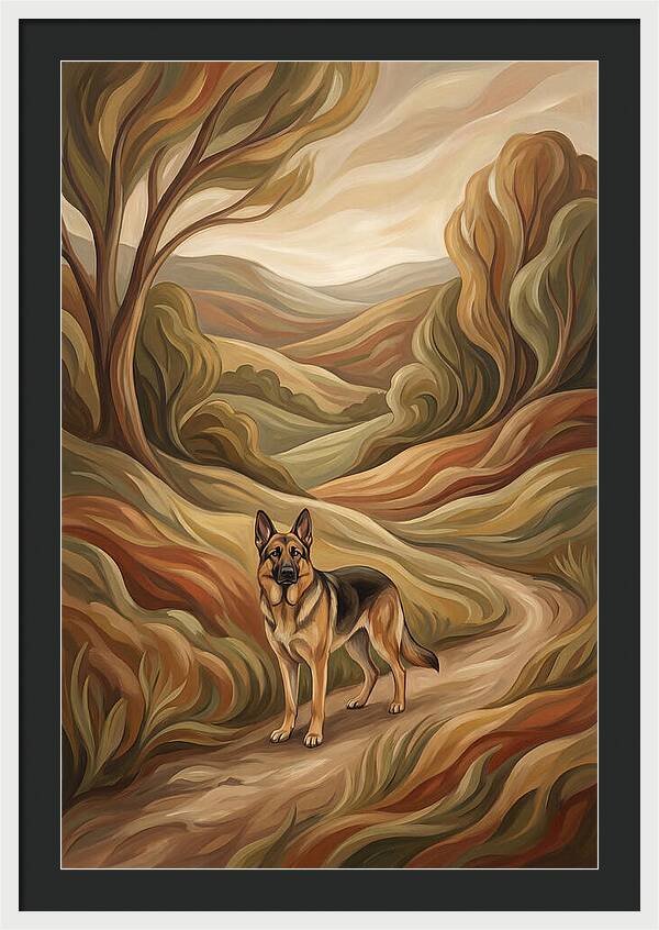 German Shepherd Standing Proudly