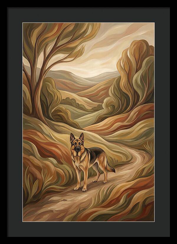 German Shepherd Standing Proudly
