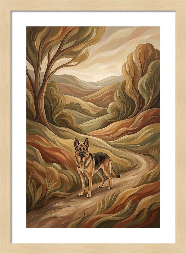 German Shepherd Standing Proudly