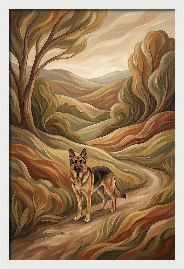 German Shepherd Standing Proudly
