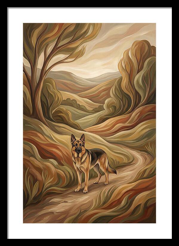 German Shepherd Standing Proudly
