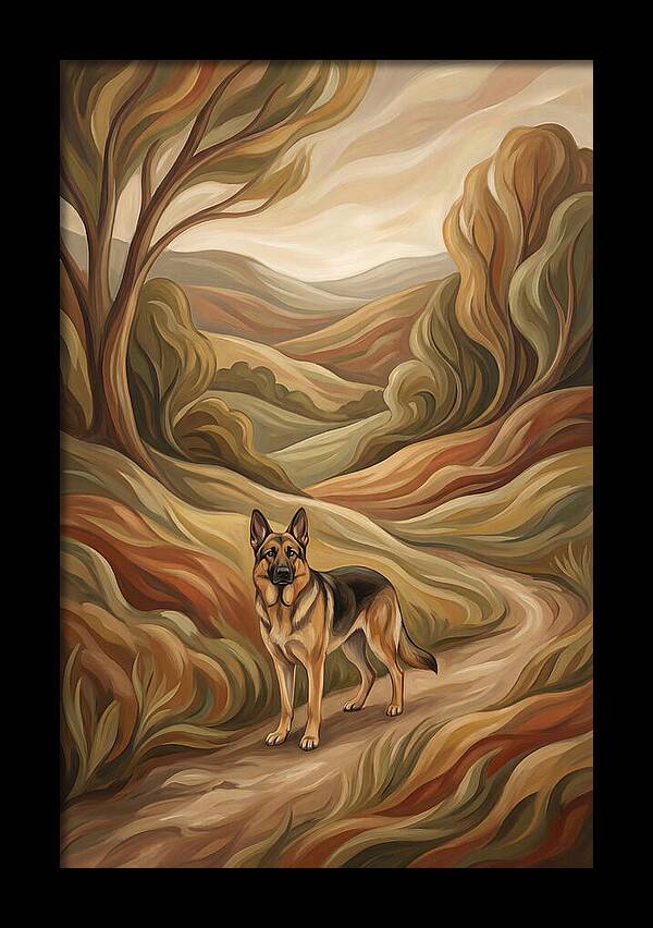 German Shepherd Standing Proudly