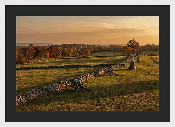 Gettysburg Battlefield At Golden Hour