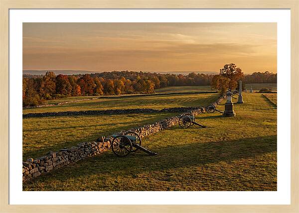 Gettysburg Battlefield At Golden Hour