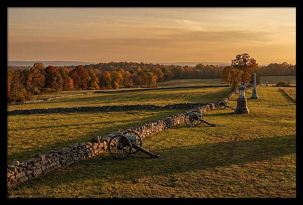 Gettysburg Battlefield At Golden Hour