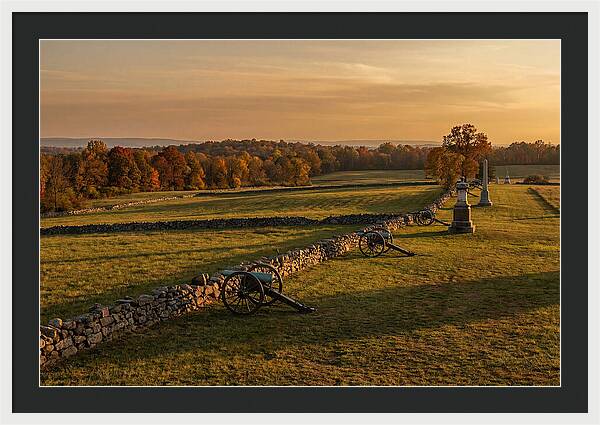 Gettysburg Battlefield At Golden Hour