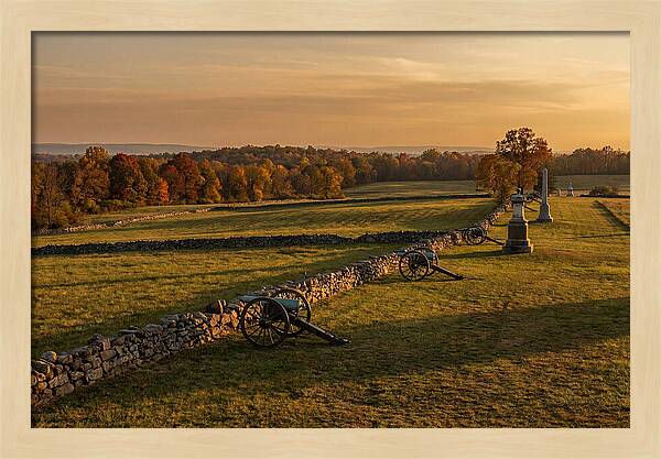Gettysburg Battlefield At Golden Hour