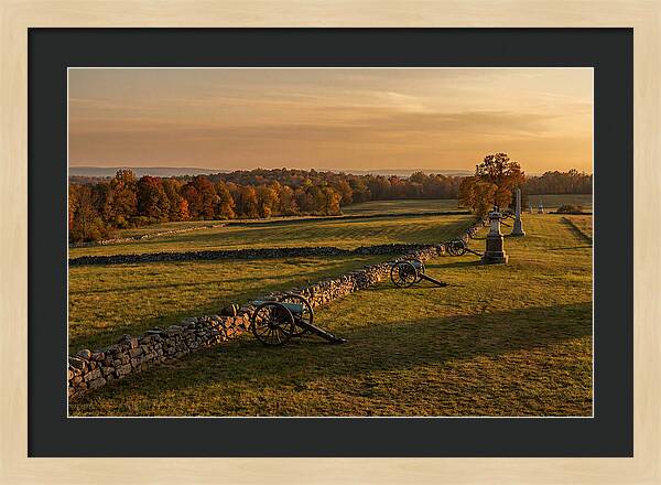 Gettysburg Battlefield At Golden Hour