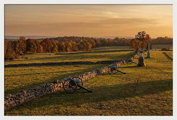 Gettysburg Battlefield At Golden Hour