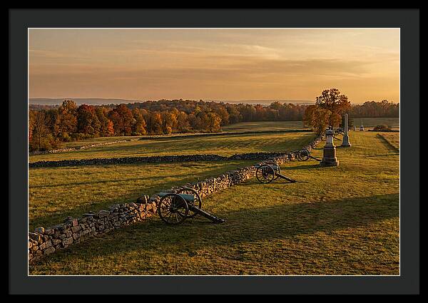 Gettysburg Battlefield At Golden Hour