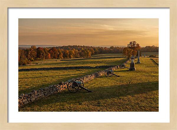 Gettysburg Battlefield At Golden Hour