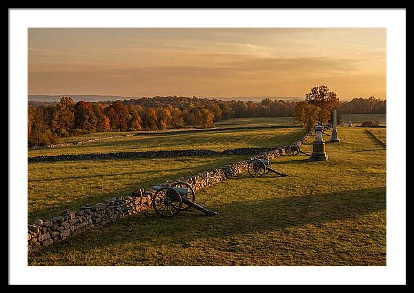 Gettysburg Battlefield At Golden Hour