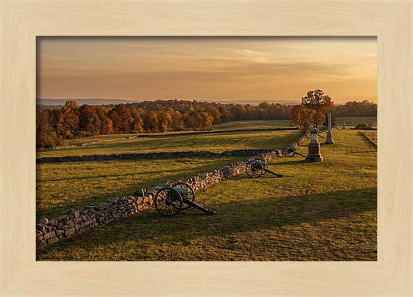 Gettysburg Battlefield At Golden Hour