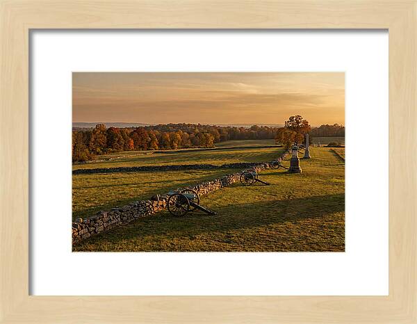 Gettysburg Battlefield At Golden Hour