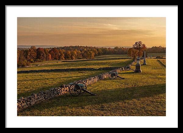 Gettysburg Battlefield At Golden Hour