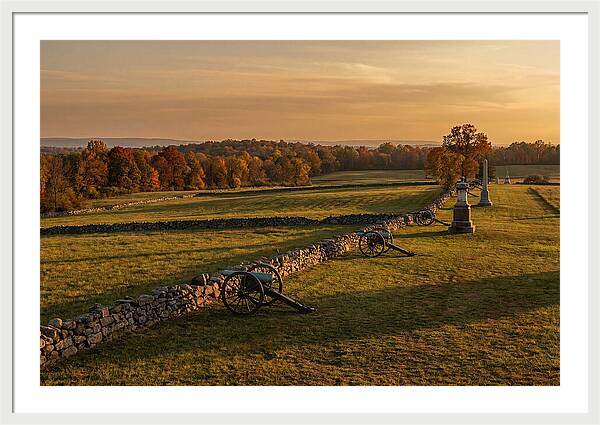 Gettysburg Battlefield At Golden Hour
