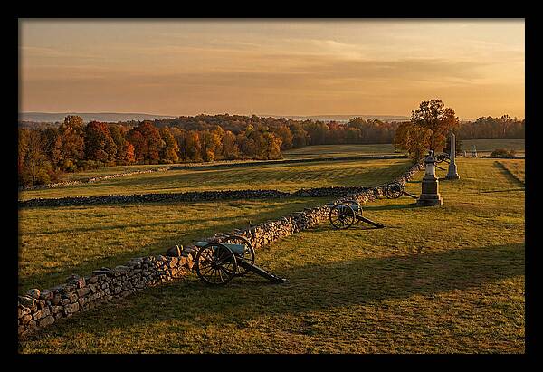 Gettysburg Battlefield At Golden Hour