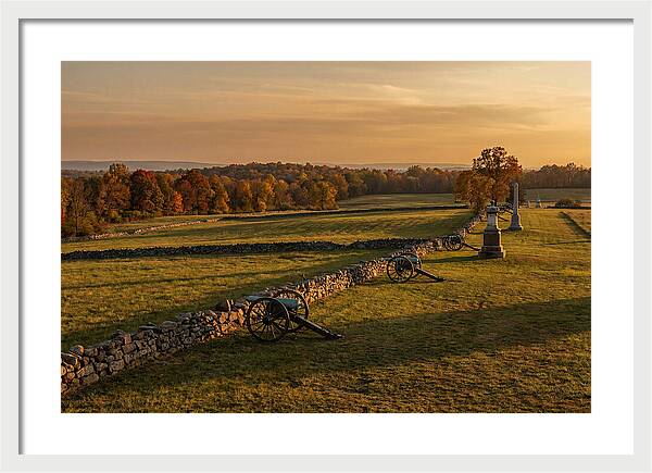 Gettysburg Battlefield At Golden Hour