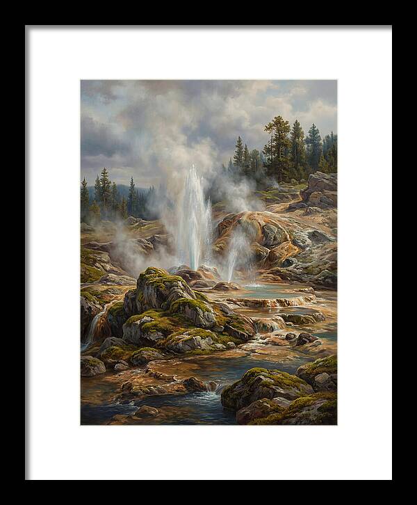 Geyser Eruption In Natures Embrace