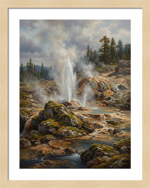 Geyser Eruption In Natures Embrace