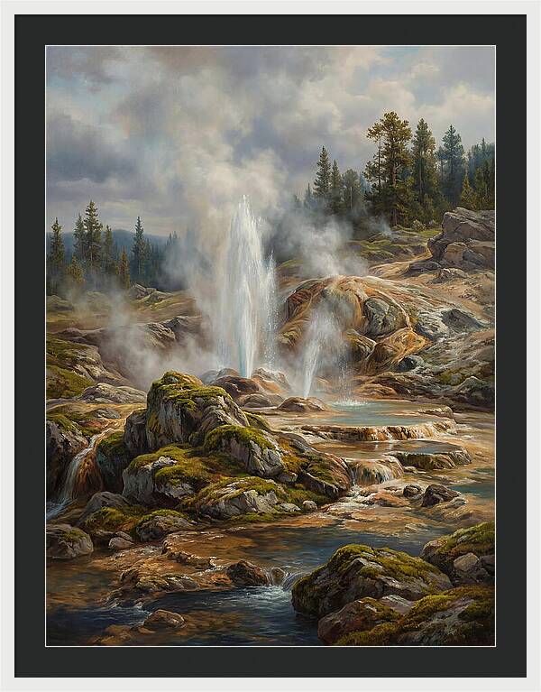 Geyser Eruption In Natures Embrace
