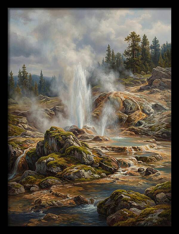 Geyser Eruption In Natures Embrace