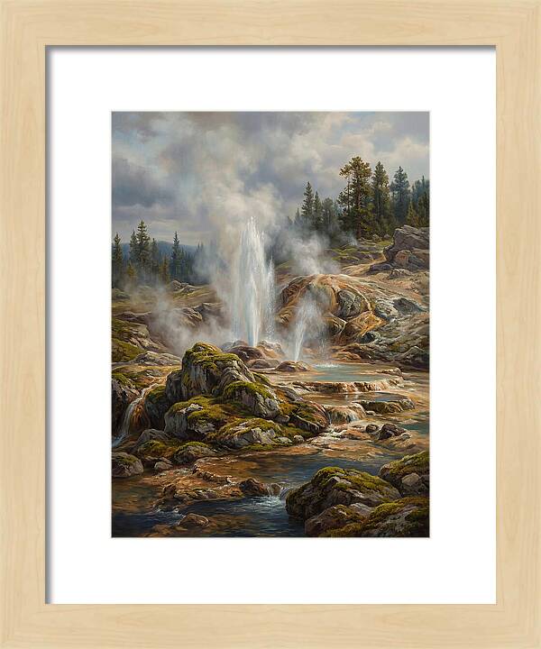 Geyser Eruption In Natures Embrace