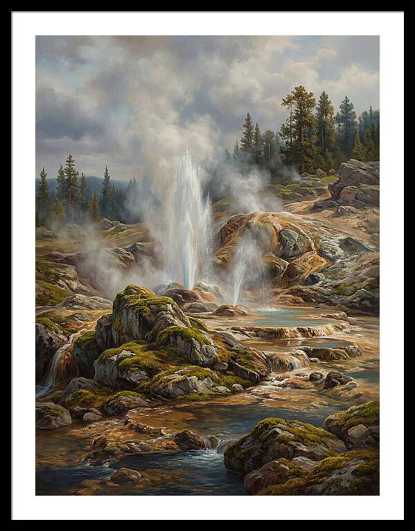 Geyser Eruption In Natures Embrace