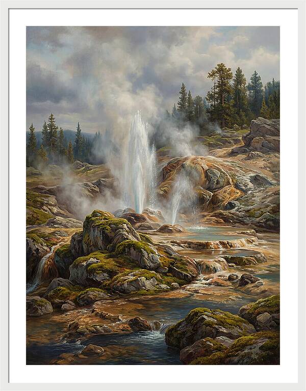 Geyser Eruption In Natures Embrace