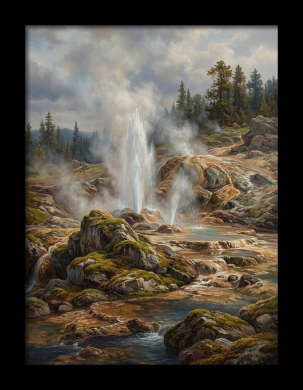Geyser Eruption In Natures Embrace