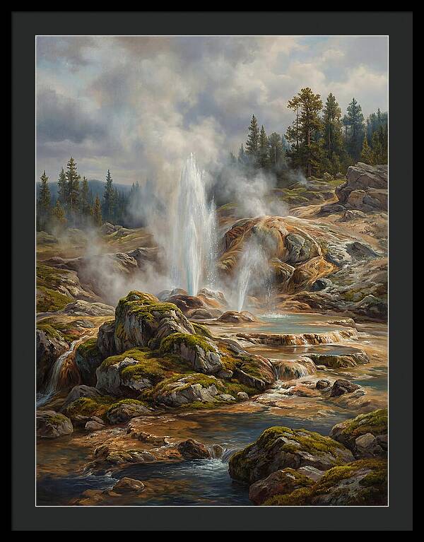 Geyser Eruption In Natures Embrace