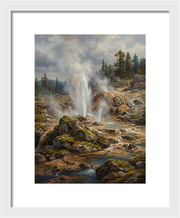 Geyser Eruption In Natures Embrace