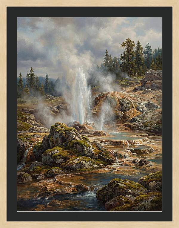 Geyser Eruption In Natures Embrace