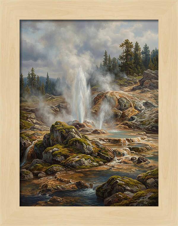 Geyser Eruption In Natures Embrace