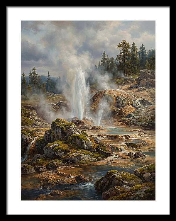 Geyser Eruption In Natures Embrace