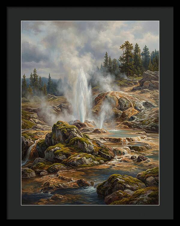 Geyser Eruption In Natures Embrace